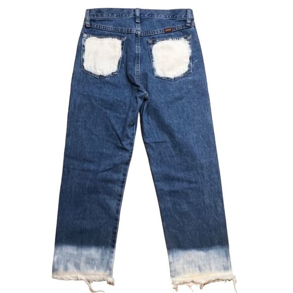 Rustler Vintage Straight Leg Bleached Detail High Waisted Jean - Picture 3 of 7